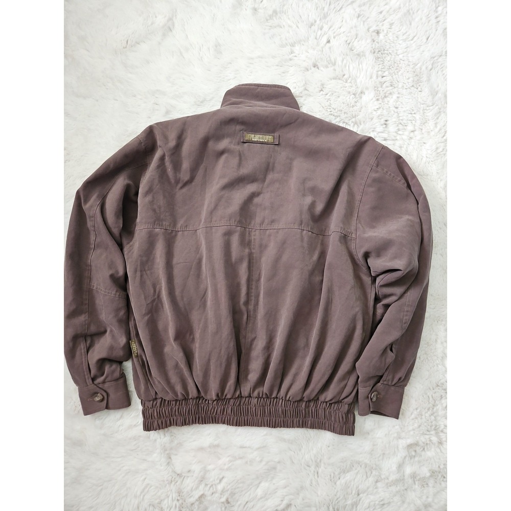 Vintage 90s Playboy Harrington Bomber Jacket Plum Plaid Quilted XL - Picture 9 of 12